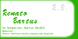 renato bartus business card
