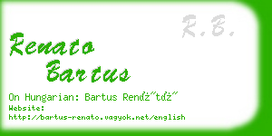 renato bartus business card